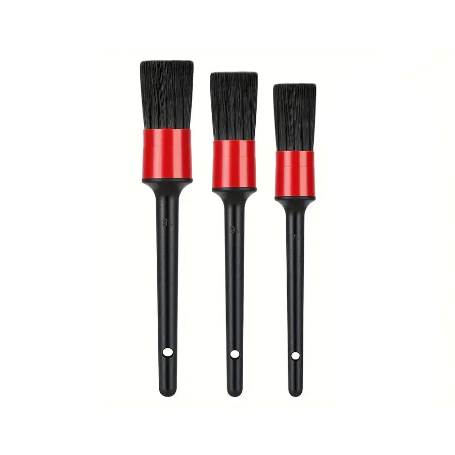 Hi-Tech Natural Boar Bristle Detailing Brush Kit 3 Pack