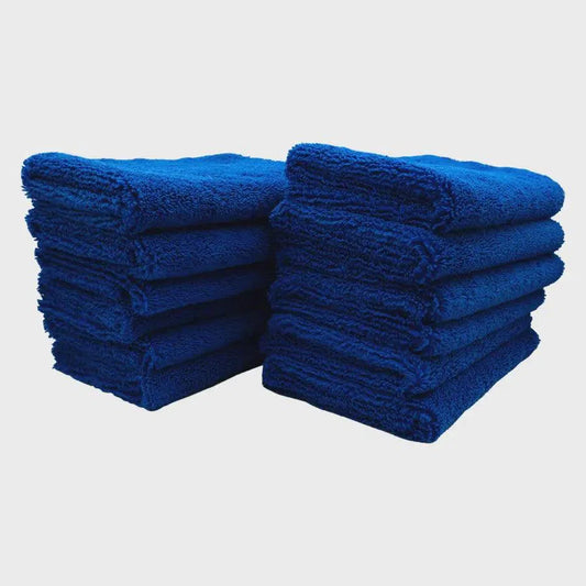 400 GSM Premium Edgeless Microfiber Towels 12 Pack (Blue)