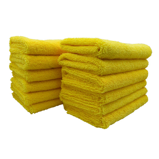 3D 400 GSM Premium Edgeless Microfiber Towels 12 Pack