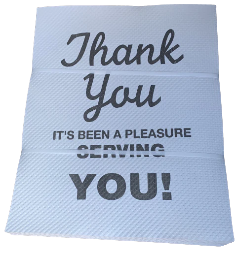 Paper "Thank You" Floor Mats