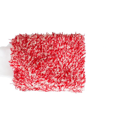 Red & White Microfiber Wash Mitt
