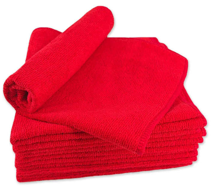Ultra Red Microfiber Towels
