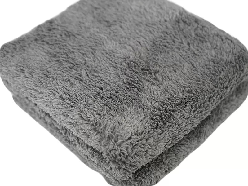 500 GSM Heavy Plush Microfiber Towel 2 Pack (Gray)