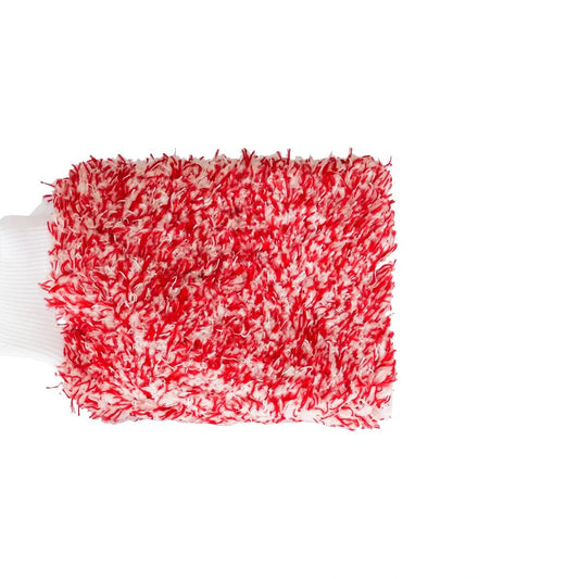 Red & White Microfiber Wash Mitt